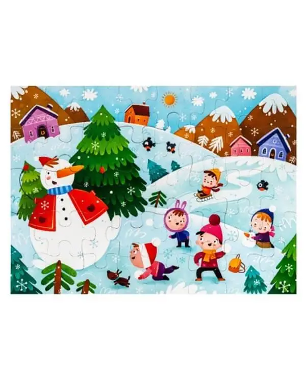 Eolo Kartopu ve Yüzme Yarışı 2li Yer Puzzle Set Eolo Kartopu ve Yüzme Yarışı 2li Yer Puzzle Set