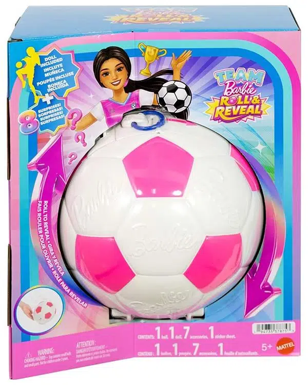 Barbie Team Yuvarla Ve Ortaya Çıkar Fulbolcu Esmer Bebek JMK20