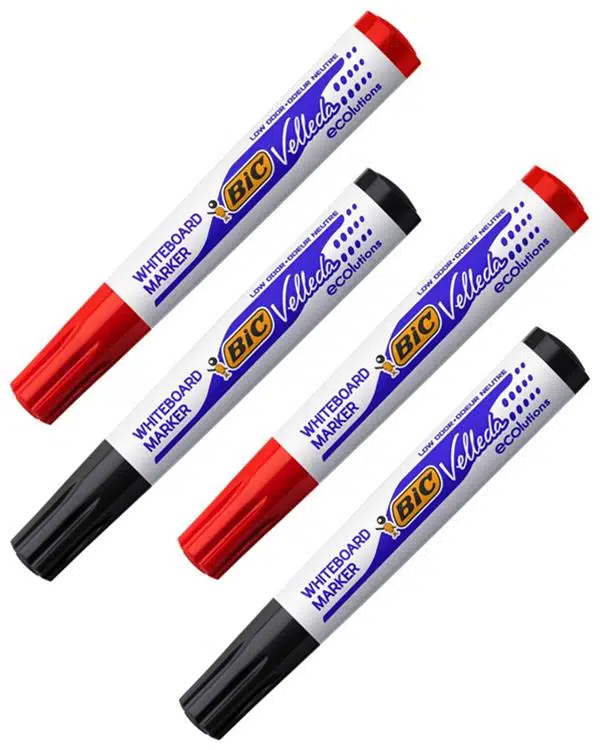 Bic Velleda 1701 4’lü Tahta Kalemi Seti Kırmızı-Siyah