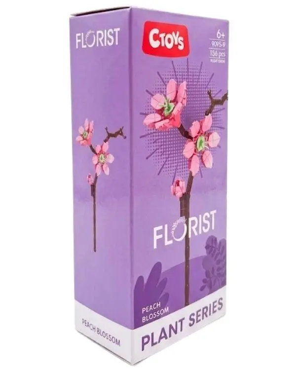 Ctoys Çiçek Yapım Blok Seti Florist 9095-9 Şeftali
