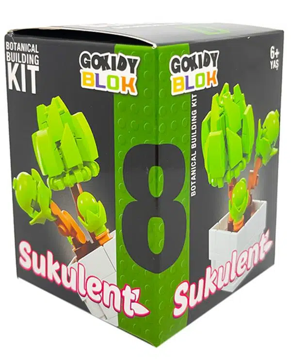 Gokidy Blok Sukulent Bitki Yapım Seti No 8 OZA61531