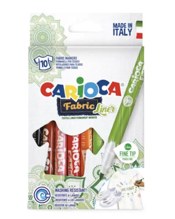 Carioca Fabric Liner Kumaş Boya Kalemi 10 Renk