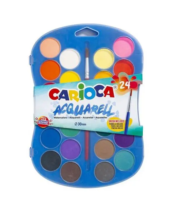 Carioca Sulu Boya 30 mm Fırçalı 24 lü