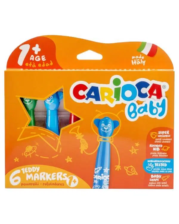 Carioca Teddy Şekilli Mum Boya - Carioca Teddy Keçeli Kalem - Carioca Wax Crayons 3 Adet Boyama Seti Carioca Teddy Şekilli Mum Boya - Carioca Teddy Keçeli Kalem - Carioca Wax Crayons 3 Adet Boyama Seti