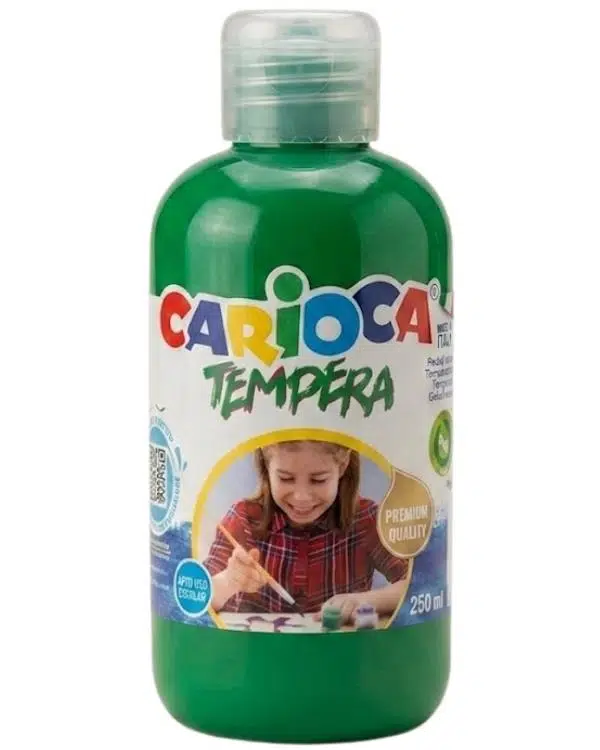 Carioca Tempera Süper Yıkanabilir Yeşil Suluboya 250 ML