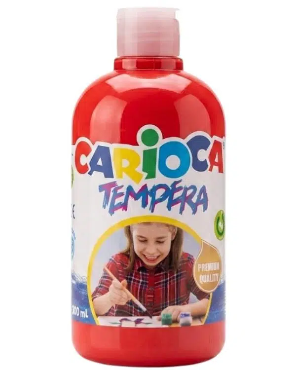 Carioca Tempera Süper Yıkanabilir Kırmızı Suluboya 500 ML