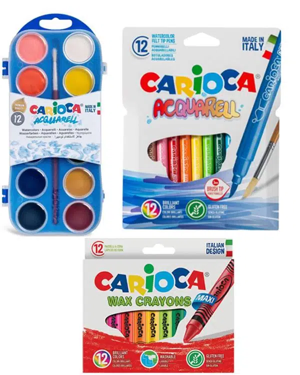 Carioca Yıkanabilir Pastel Boya Acquarell Keçeli Kalem ve Sulu Boya Seti
