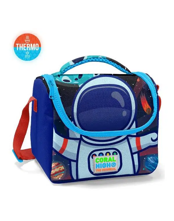 Coral High Saks Mavi Astronot Desenli Thermo Beslenme Çantası 11724
