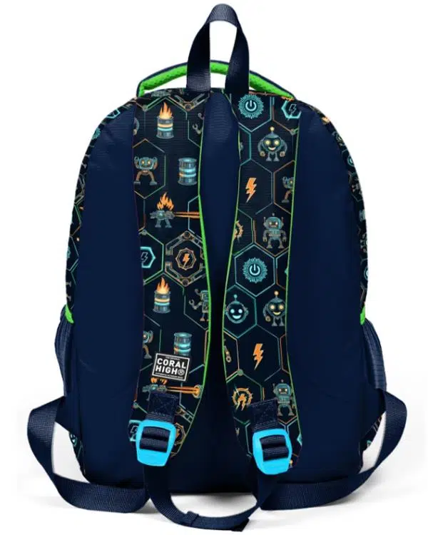Coral High Lacivert Robot Desenli Üç Bölmeli Okul Sırt Çantası 33246 Coral High Lacivert Robot Desenli Üç Bölmeli Okul Sırt Çantası 33246