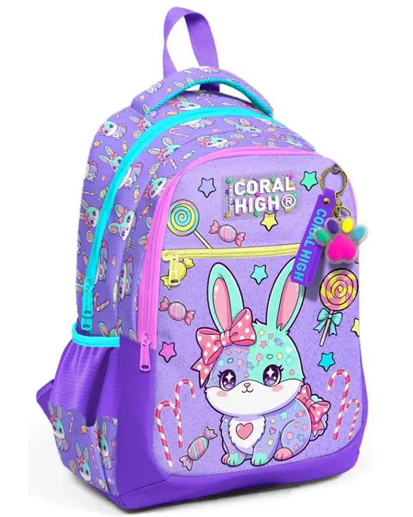 Coral High Milka Su Yeşili Tavşan Desenli Üç Bölmeli Okul Sırt Çantası 33255 Coral High Milka Su Yeşili Tavşan Desenli Üç Bölmeli Okul Sırt Çantası 33255