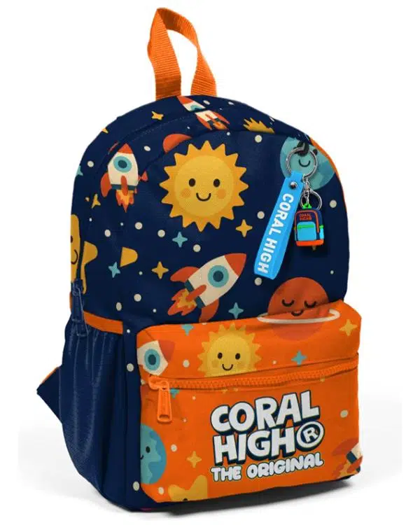 Coral High Minik Yuva Sırt Çantası Lacivert Uzay Desenli İki Bölmeli 33260
