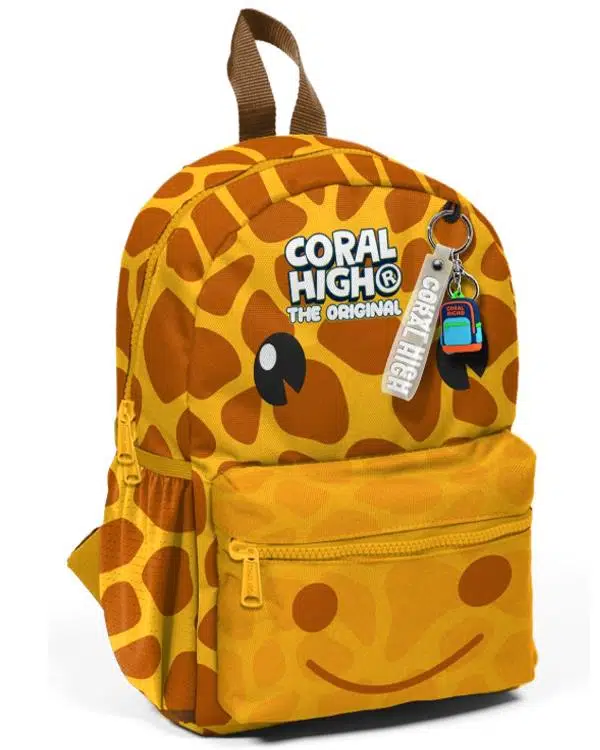 Coral High Minik Yuva Sırt Çantası Sarı Zürafa Desenli İki Bölmeli 33262