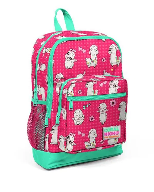 Coral High Pembe Kuzu Desenli Okul Çantası 23466