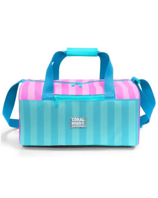 Coral High Turkuaz Pembe Çizgili Spor Çantası 27521 Coral High Turkuaz Pembe Çizgili Spor Çantası 27521
