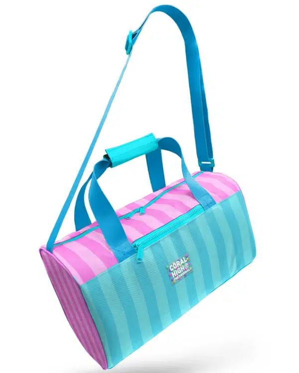 Coral High Turkuaz Pembe Çizgili Spor Çantası 27521 Coral High Turkuaz Pembe Çizgili Spor Çantası 27521