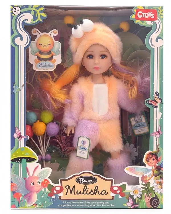 Ctoy Mulisha Flower Arı Kostümlü Oyuncak Bebek Aksesuarlı 30 cm QJ183D