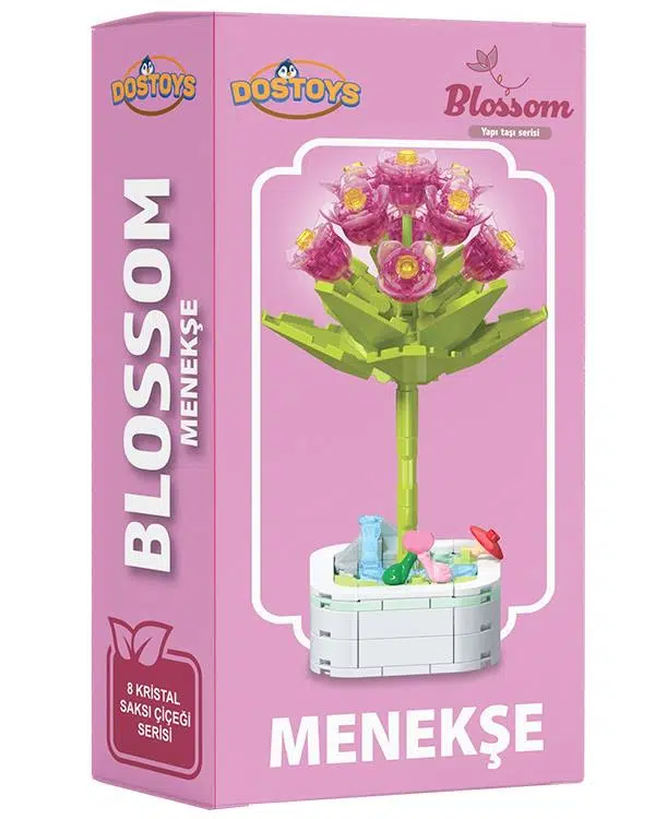 Dostoys Yapı Taşı Serisi Çiçek Yapım Seti Menekşe