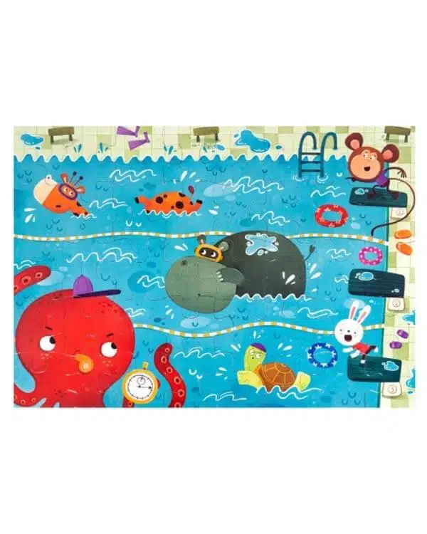 40 Parça Yer Puzzle Yüzme Yarışı 40 Parça Yer Puzzle Yüzme Yarışı
