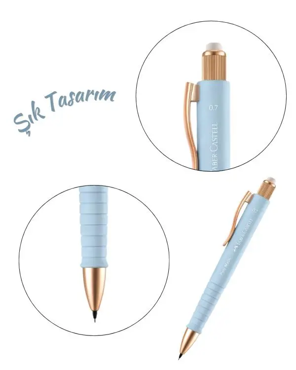 Faber Castell Poly Matic 0.7 mm Açık Mavi Versatil Kalem Faber Castell Poly Matic 0.7 mm Açık Mavi Versatil Kalem