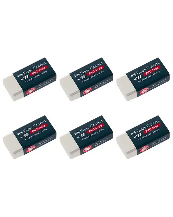 Faber Castell PVC Free Beyaz Silgi 6 Adet 188524