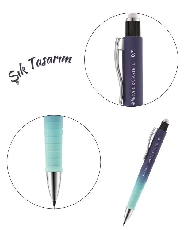 Faber Castell Poly Matic 0.7 mm Mavi Turkuaz Versatil Kalem Faber Castell Poly Matic 0.7 mm Mavi Turkuaz Versatil Kalem