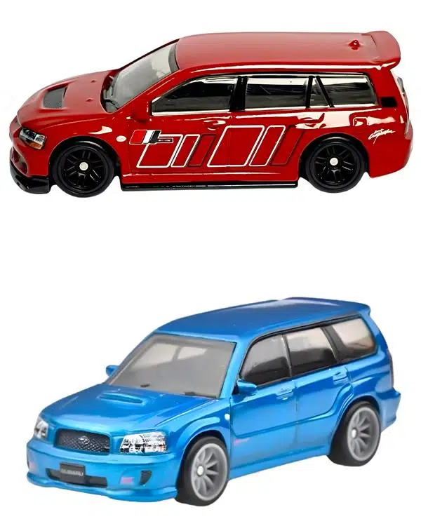Hot Wheels Premium 2005 Mitsubishi Lancer Evolution IX Wagon ve 2004 Subaru Forester STI 2li Set JHW46 Hot Wheels Premium 2005 Mitsubishi Lancer Evolution IX Wagon ve 2004 Subaru Forester STI 2li Set JHW46