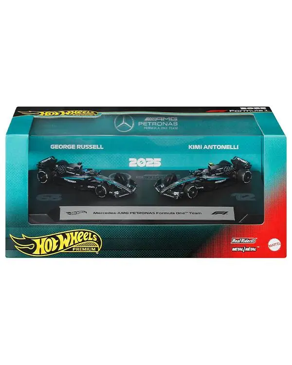 Hot Wheels Premium Mercedes AMG PETRONAS Formula 1 2li Set JMM93