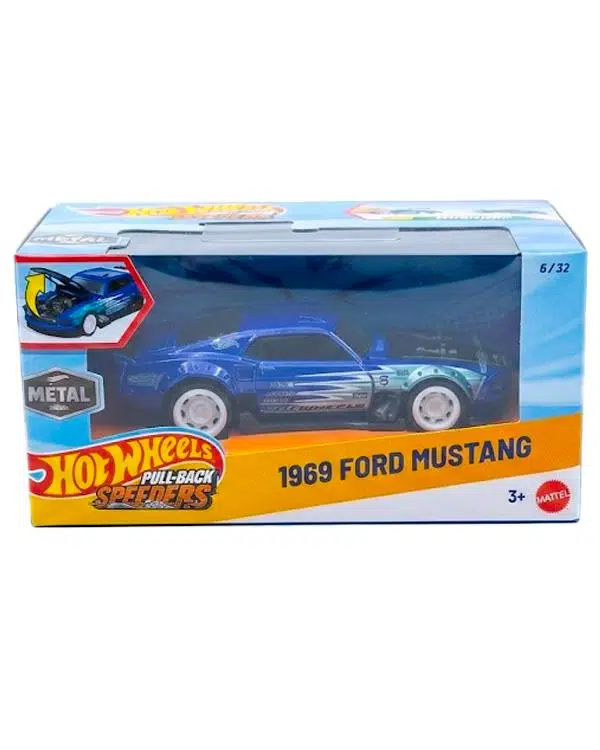 Hot Wheels Pull Back Speeders 1969 Ford Mustang HWH51