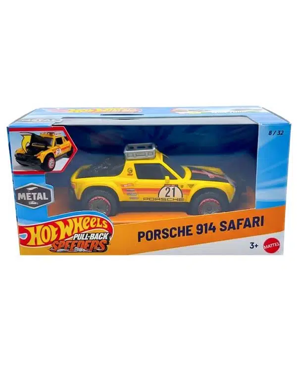 Hot Wheels Pull Back Speeders Porsche 914 Safari HWH34