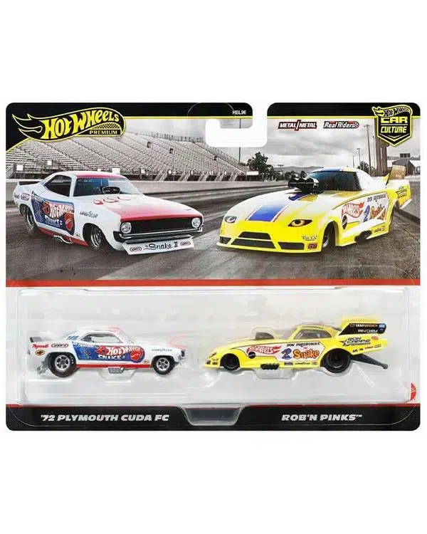 Hot Wheels Premium 72 Plymouth Cuda FC ve Rob n Pinks JBL01