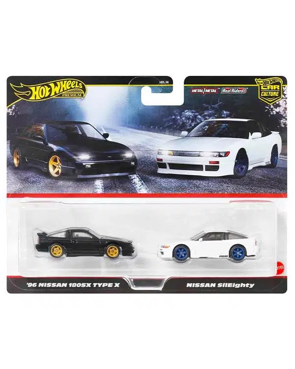 Hot Wheels Premium 96 Nissan 180Sx Type x ve Nissan SilEighty JBK96