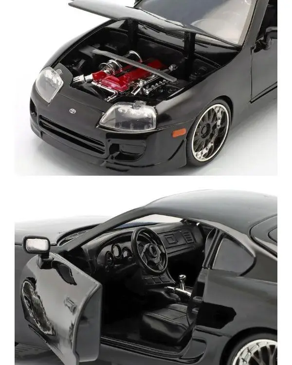 Jada Toys Fast & Furious Hızlı ve Öfkeli 1995 Toyota Supra Siyah 1:24 Ölçekli Metal Model Araba 9333380314R00 Jada Toys Fast & Furious Hızlı ve Öfkeli 1995 Toyota Supra Siyah 1:24 Ölçekli Metal Model Araba 9333380314R00