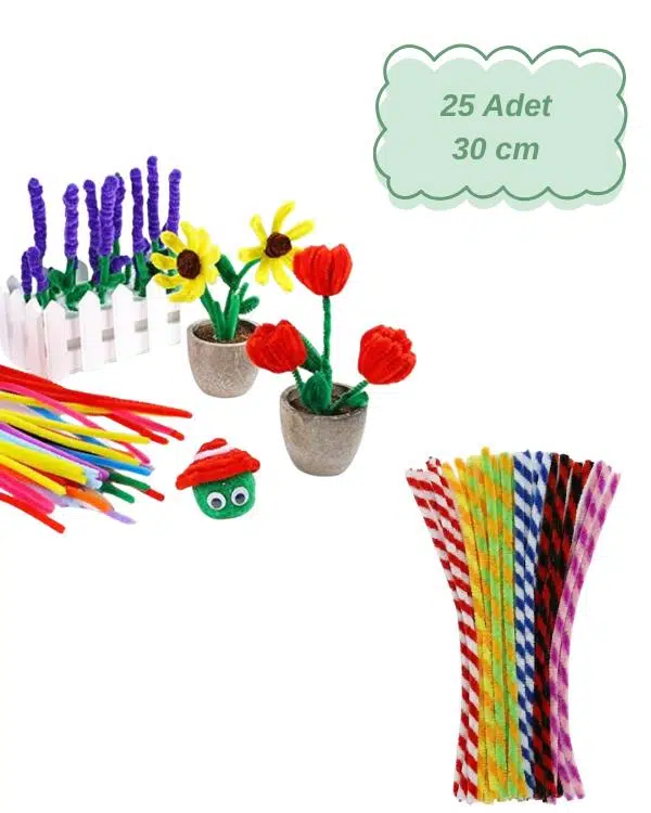 Kids Arts Desenli Renkli Şönil 25 Adet 30cm YPS0073 Kids Arts Desenli Renkli Şönil 25 Adet 30cm YPS0073