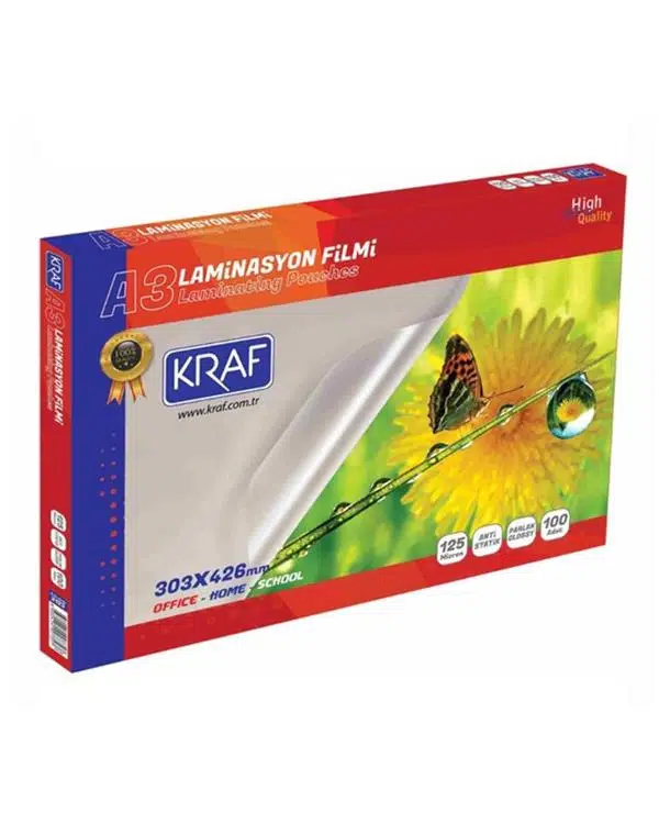 Kraf A3 125 Mic Laminasyon Filmi 100’lü 2123
