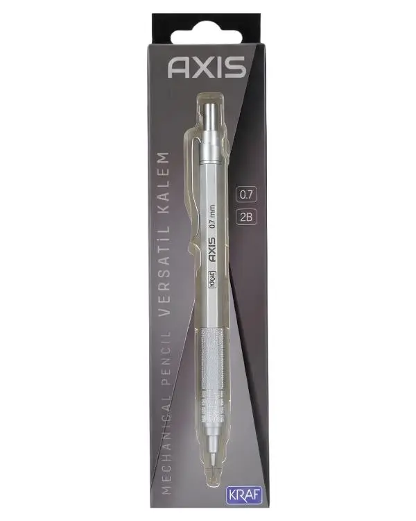 Kraf Axis Versatil Kalem 0.7mm Gümüş MP160