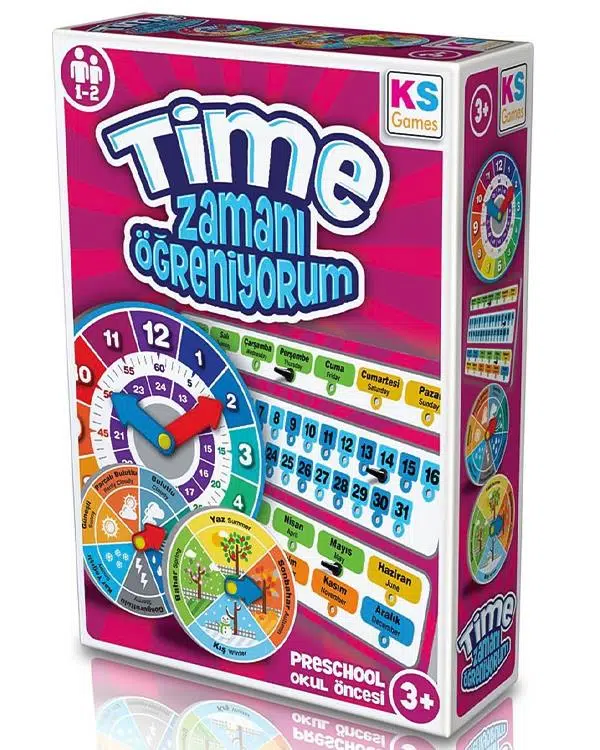 KS Games Time Zamanı Öğreniyorum Saat ve Takvim Eğitici Oyun Seti ZO234