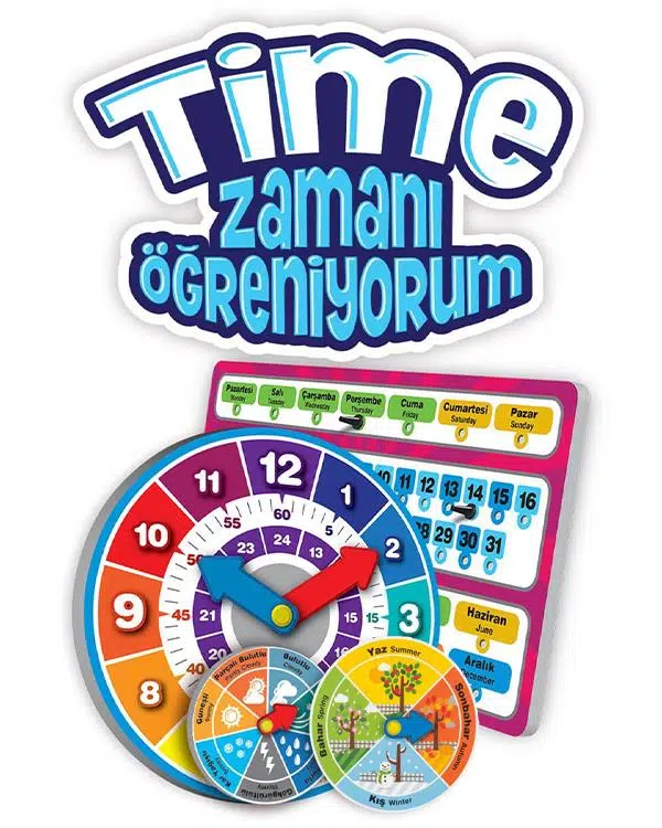 KS Games Time Zamanı Öğreniyorum Saat ve Takvim Eğitici Oyun Seti ZO234 KS Games Time Zamanı Öğreniyorum Saat ve Takvim Eğitici Oyun Seti ZO234