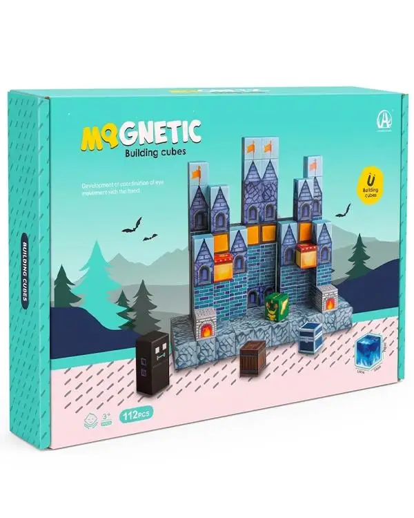 KZL Kale Temalı Manyetik Blok Yapı Küpleri Seti 2x2x2 cm 112 Parça CH1397