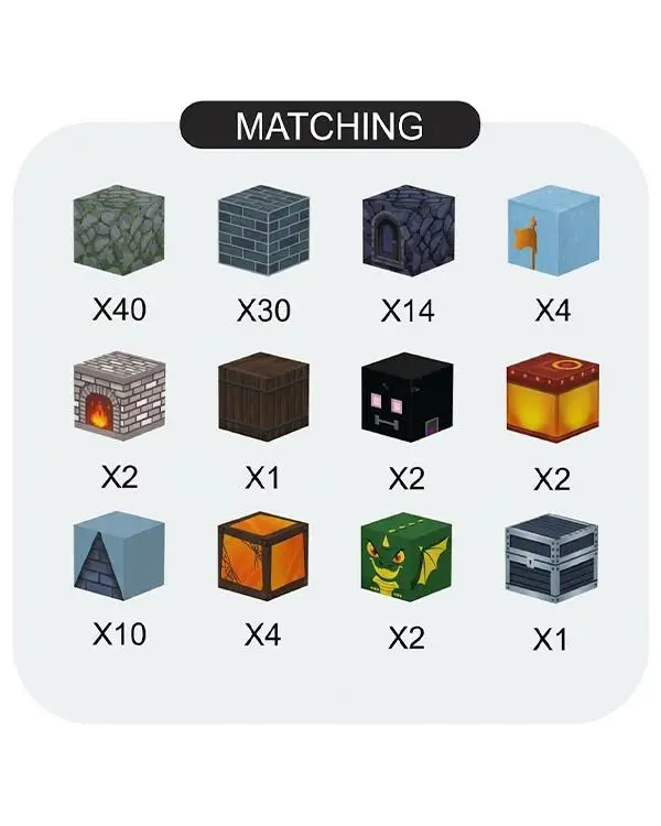 KZL Kale Temalı Manyetik Blok Yapı Küpleri Seti 2x2x2 cm 112 Parça CH1397 KZL Kale Temalı Manyetik Blok Yapı Küpleri Seti 2x2x2 cm 112 Parça CH1397