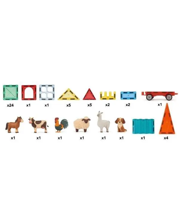 KZL Magnetic Farms Çiftlik Hayvan Figürlü Araçlı Manyetik Yapı Blokları Seti 5.5 cm 52 Parça CH1508 KZL Magnetic Farms Çiftlik Hayvan Figürlü Araçlı Manyetik Yapı Blokları Seti 5.5 cm 52 Parça CH1508