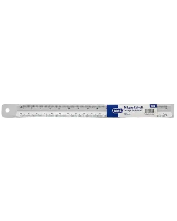 Mas Üçgen Plastik Mikyas Cetveli 30 cm 2262