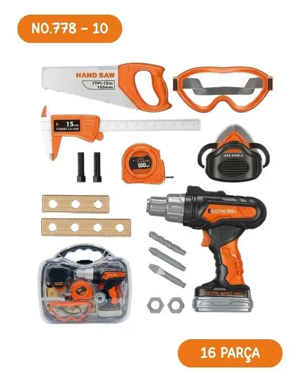 Ctoys Çantalı 16 Parça Tamir Seti 778 10 Ctoys Çantalı 16 Parça Tamir Seti 778 10