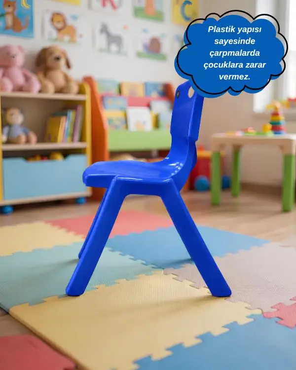 Mavi Kırılmaz Çocuk Sandalyesi - Kreş ve Anaokulu Sandalyesi Mavi Kırılmaz Çocuk Sandalyesi - Kreş ve Anaokulu Sandalyesi