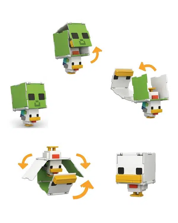 Minecraft Flippin Figs 2 si 1 arada Zombie Chicken Jockey ve Chicken Aksiyon Figürü Minecraft Flippin Figs 2 si 1 arada Zombie Chicken Jockey ve Chicken Aksiyon Figürü
