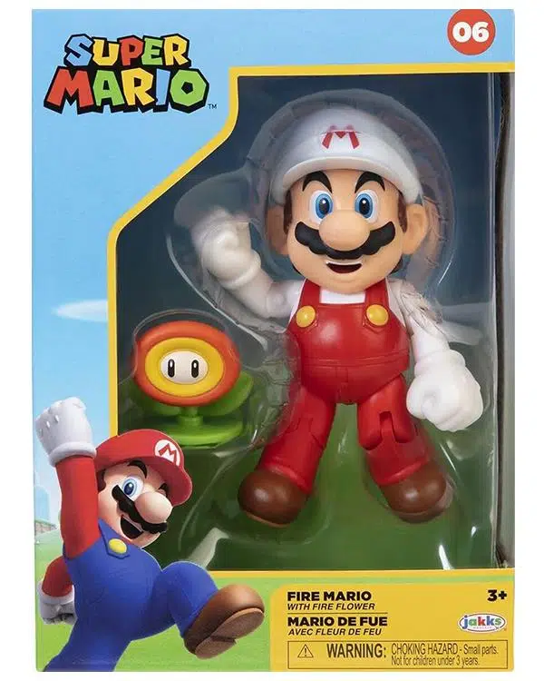 Süper Mario Ateş Mario Ve Ateş Çiçeği Figürü