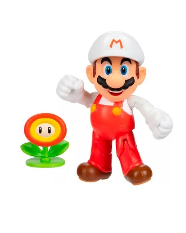 Süper Mario Ateş Mario Ve Ateş Çiçeği Figürü Süper Mario Ateş Mario Ve Ateş Çiçeği Figürü