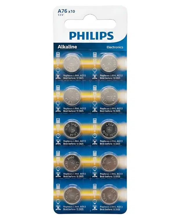 Philips LR44 Alkalin Pil 1.5V 10lu A76P10B