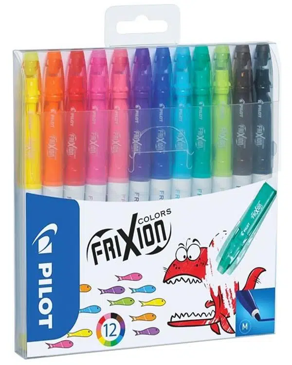 Pilot Frixion Colors Silinebilir Keçeli Kalem Seti 12 Renk M Uç SWFCS12E