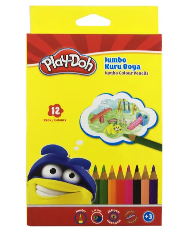 Play-Doh Jumbo Kuru Kalem Boya Seti 12li
