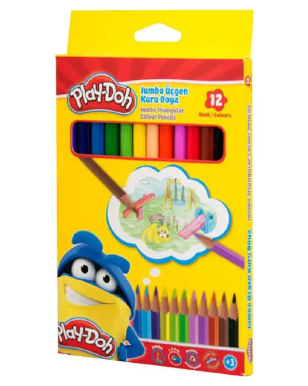 Play-Doh Jumbo Üçgen Kuru Boya 12 Renk